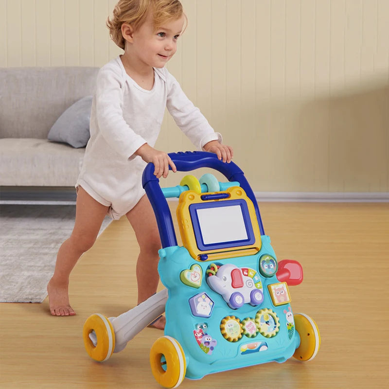 Huanger 2 in 1 Baby Walker with Drawing Board-Sit-to-Stand - 0810-11