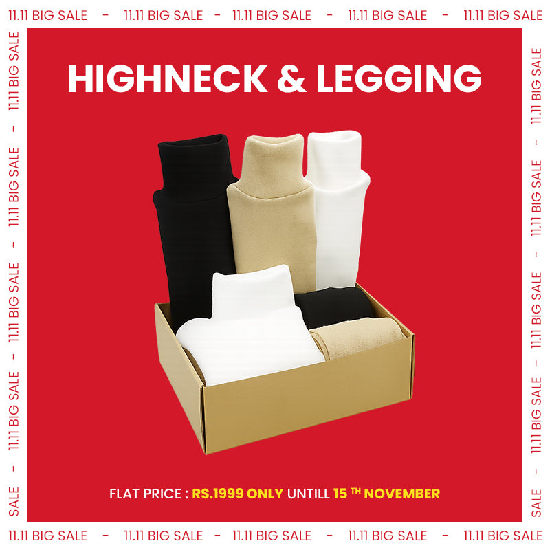 Pack of 6 Baby leggings & highnecks