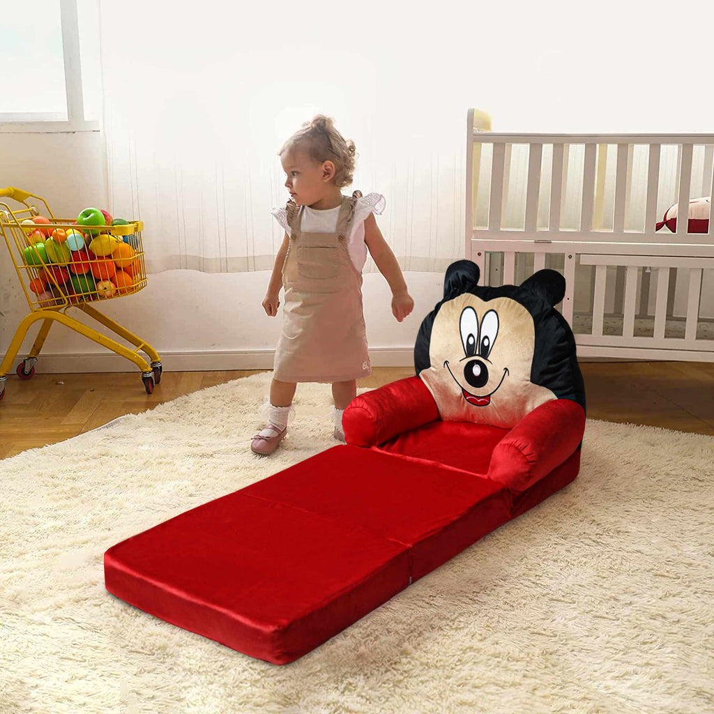 Bg81 Red Mickey Mouse Sofa Come Bed