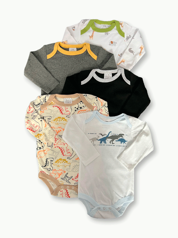 Pack Of 5 Premium Baby Bodysuits (6-9M)