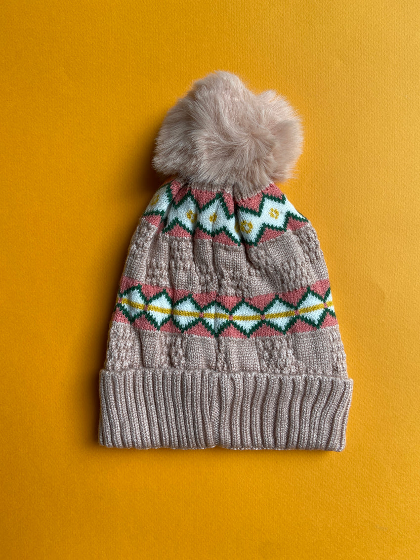 Woolen cap - 2-10Y - Peach