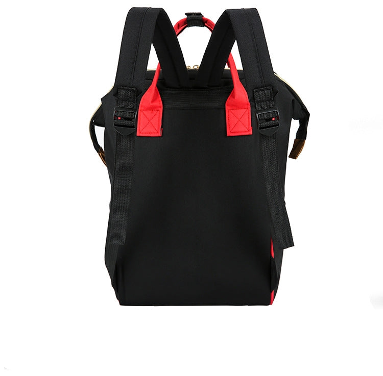 Baby Diaper Bag Flower Black & Red-DB176