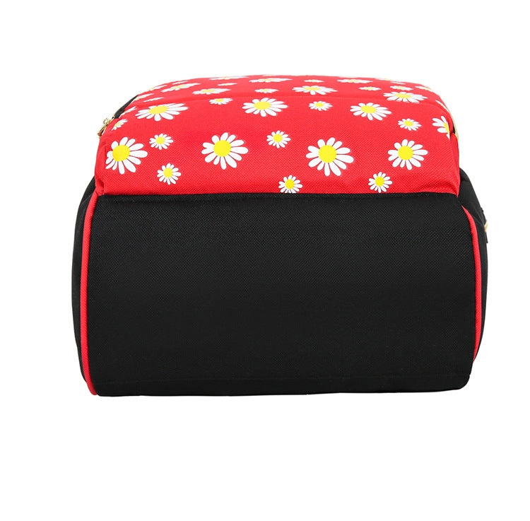 Baby Diaper Bag Flower Black & Red-DB176
