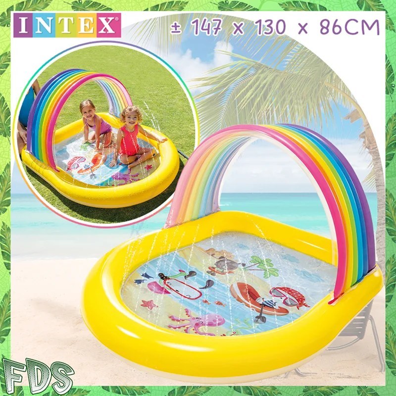 Rainbow Arch Inflatable Spray Kiddie Pool 57156