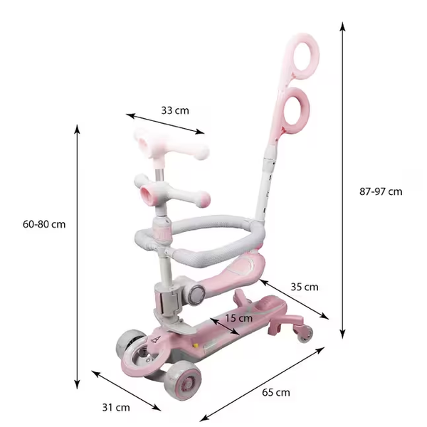 4-in-1 Multifunctional Kids Foldable Scooty-BZ-N-388
