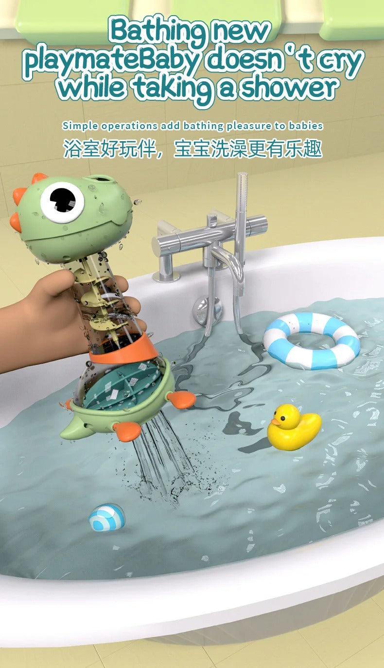 Children's Bath Water Spray Dinosaur Rotating Shower Head-Q06Y