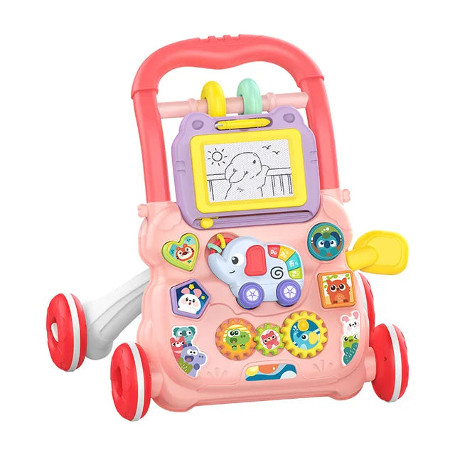 Huanger 2 in 1 Baby Walker with Drawing Board-Sit-to-Stand - 0810-11