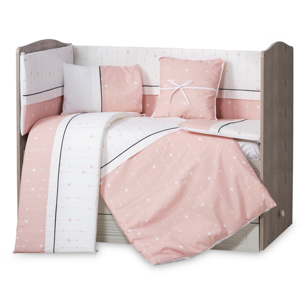 TINNIES COT BEDDING SET 70X130-PINK