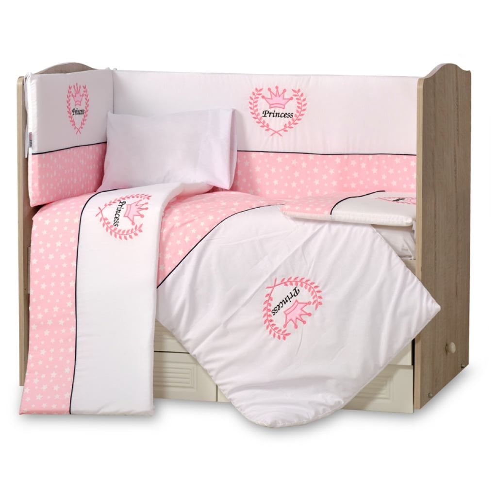 TINNIES COT BEDDING SET 60X120-PINK