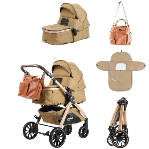 Teknum 2 In 1 Baby Stroller & Carry Bag & Cot