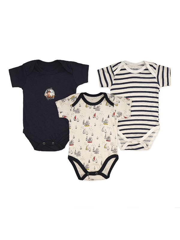 Pack of 3 Blue Bodysuits