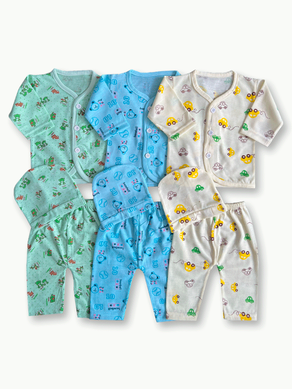 Pack of 3 Jhabla Sets (NB-3 M)