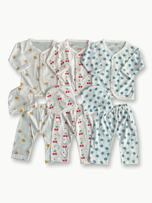 Pack of 3 Jhabla Sets (NB-3 M)