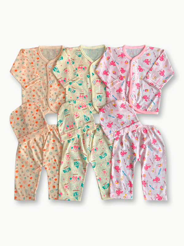 Pack of 3 Jhabla Sets (NB-3 M)