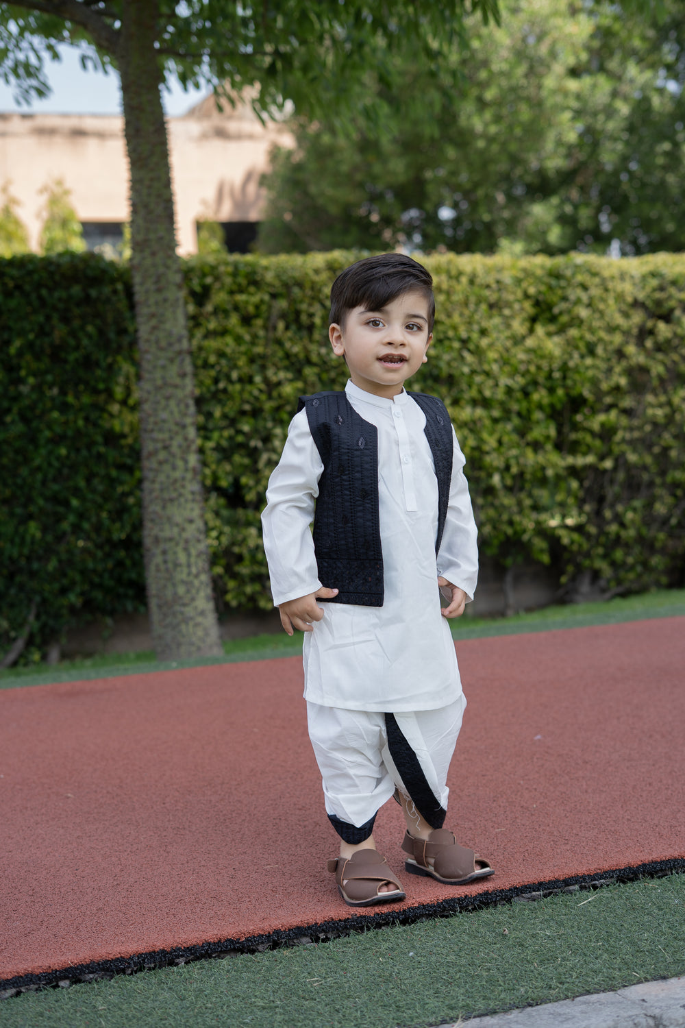 Dhoti Kurta Waistcoat Set (9-36M)