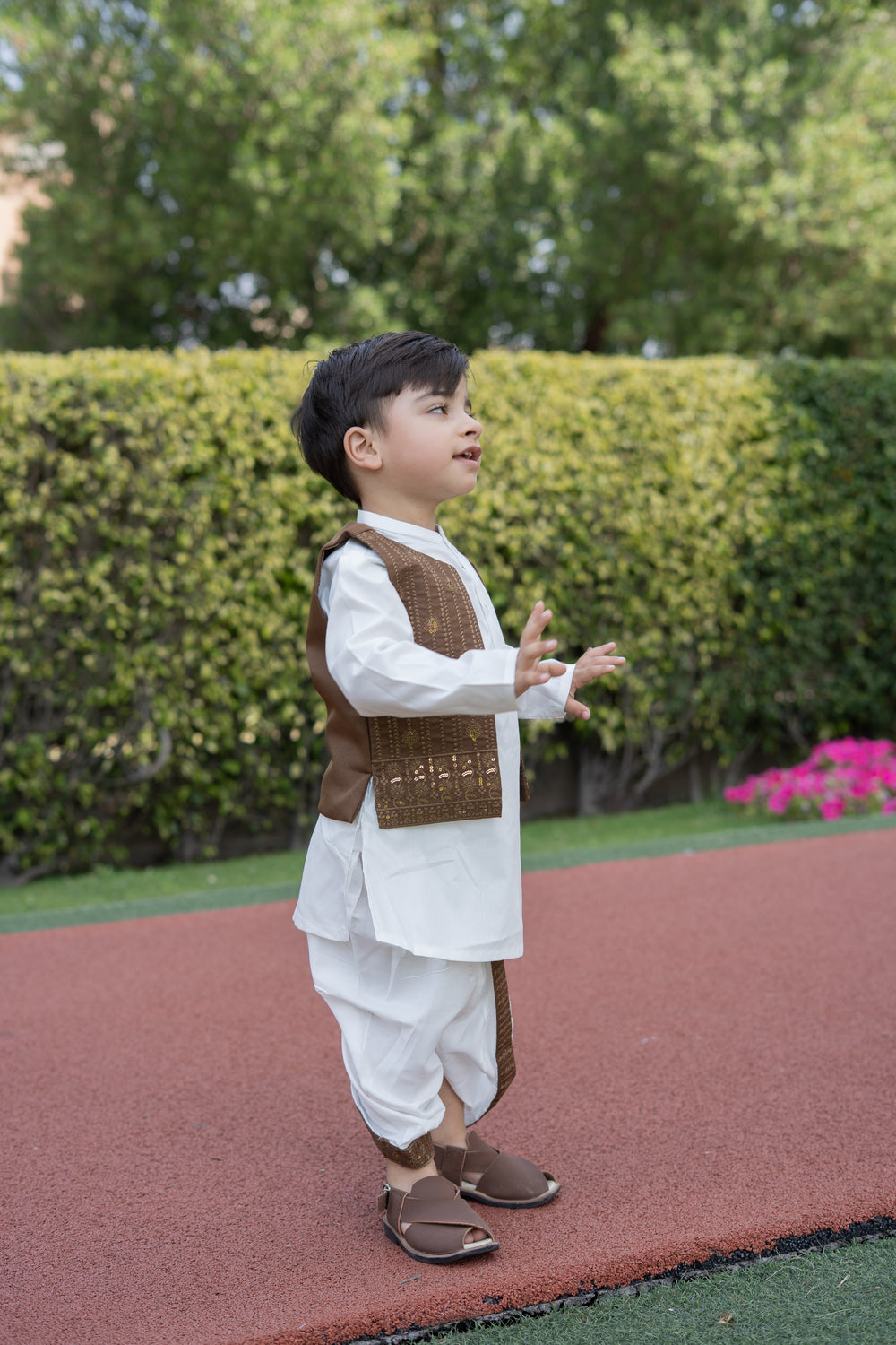 Dhoti Kurta Waistcoat Set (9-36M)