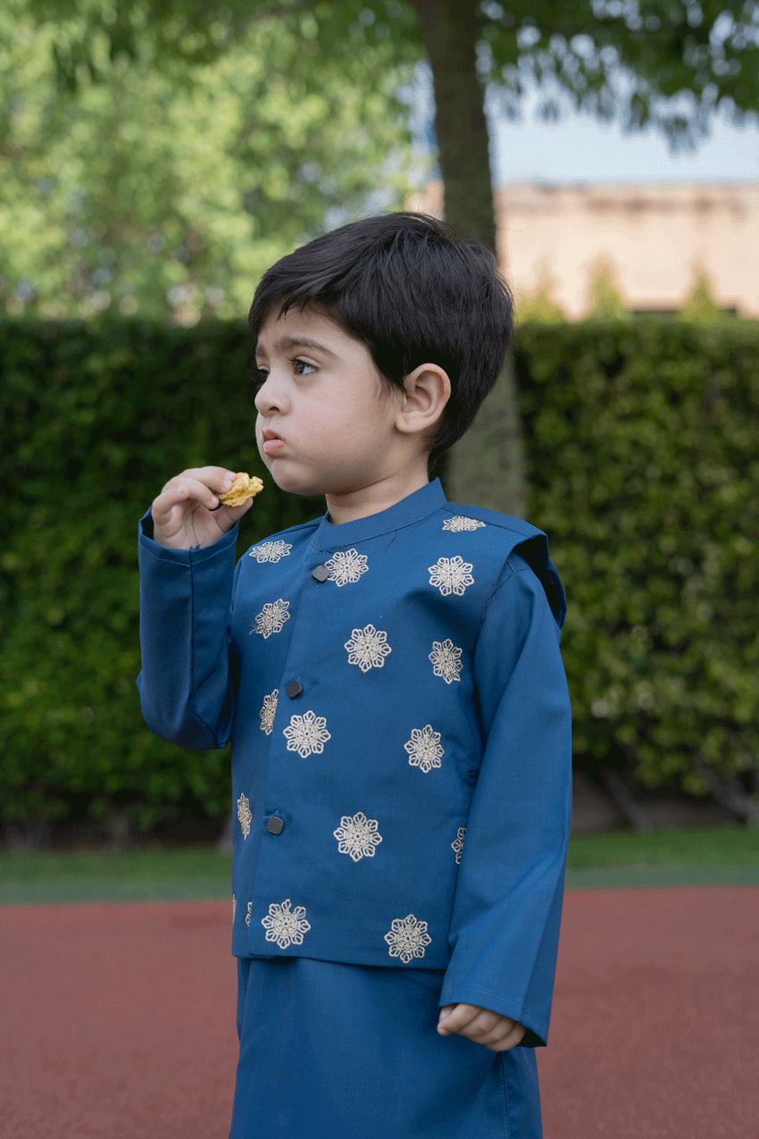 Heritage 3 Piece Set (6M-7Y) Blue Floral