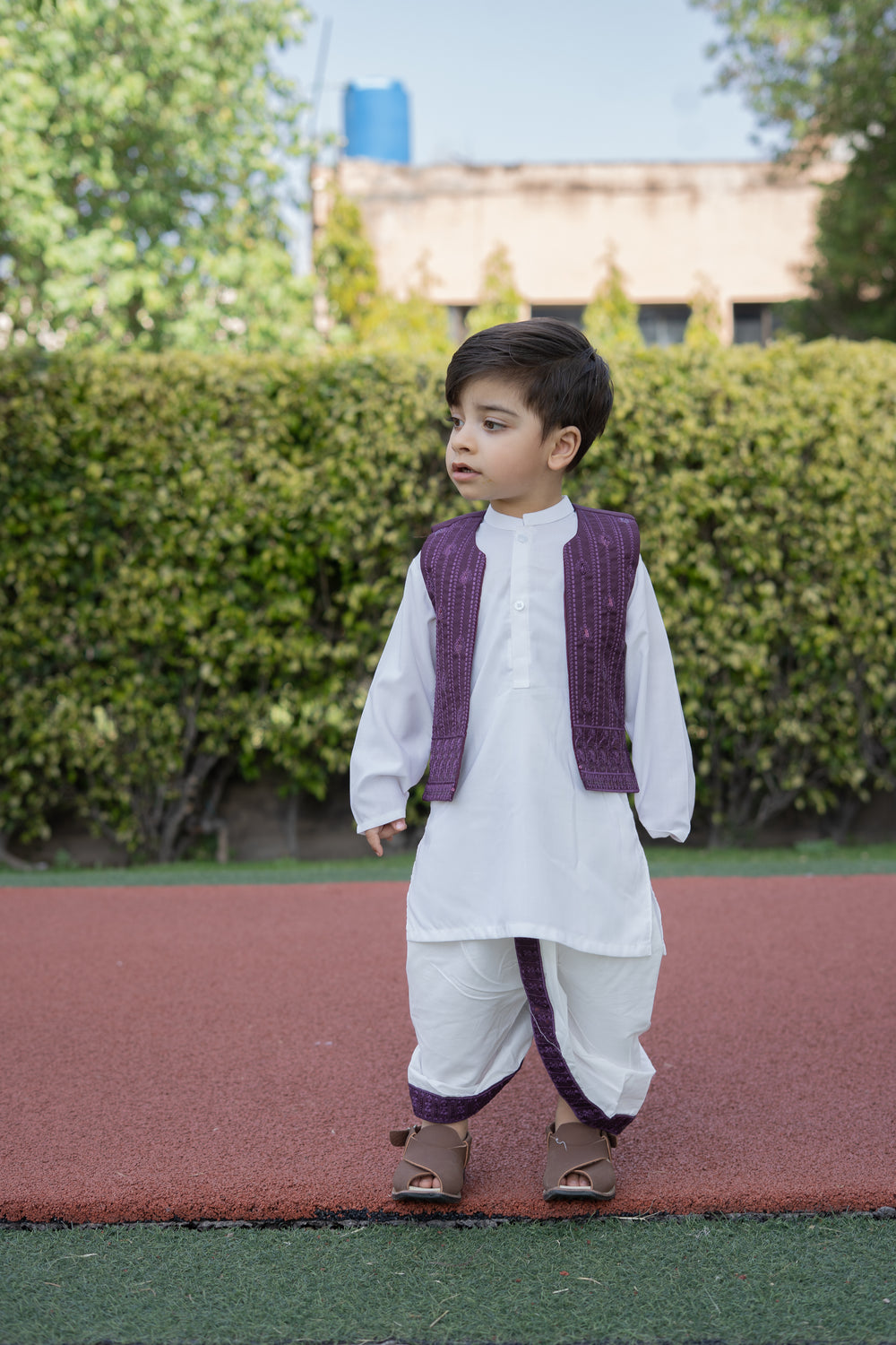Dhoti Kurta Waistcoat Set (9-36M)
