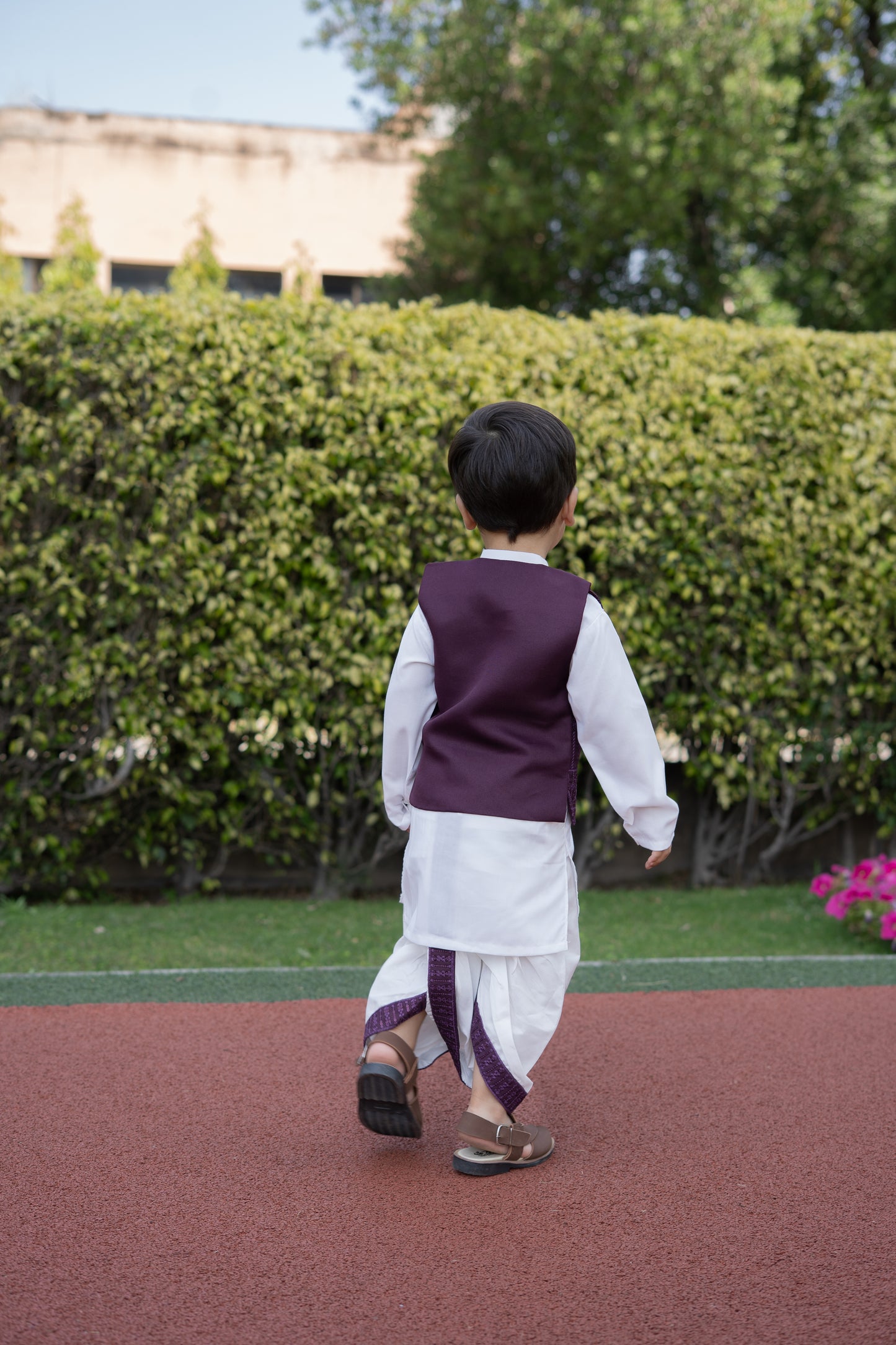Dhoti Kurta Waistcoat Set (9-36M)