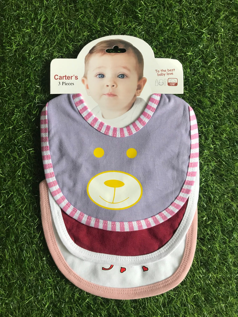 BB45-Pack of 3 Printed Bibs