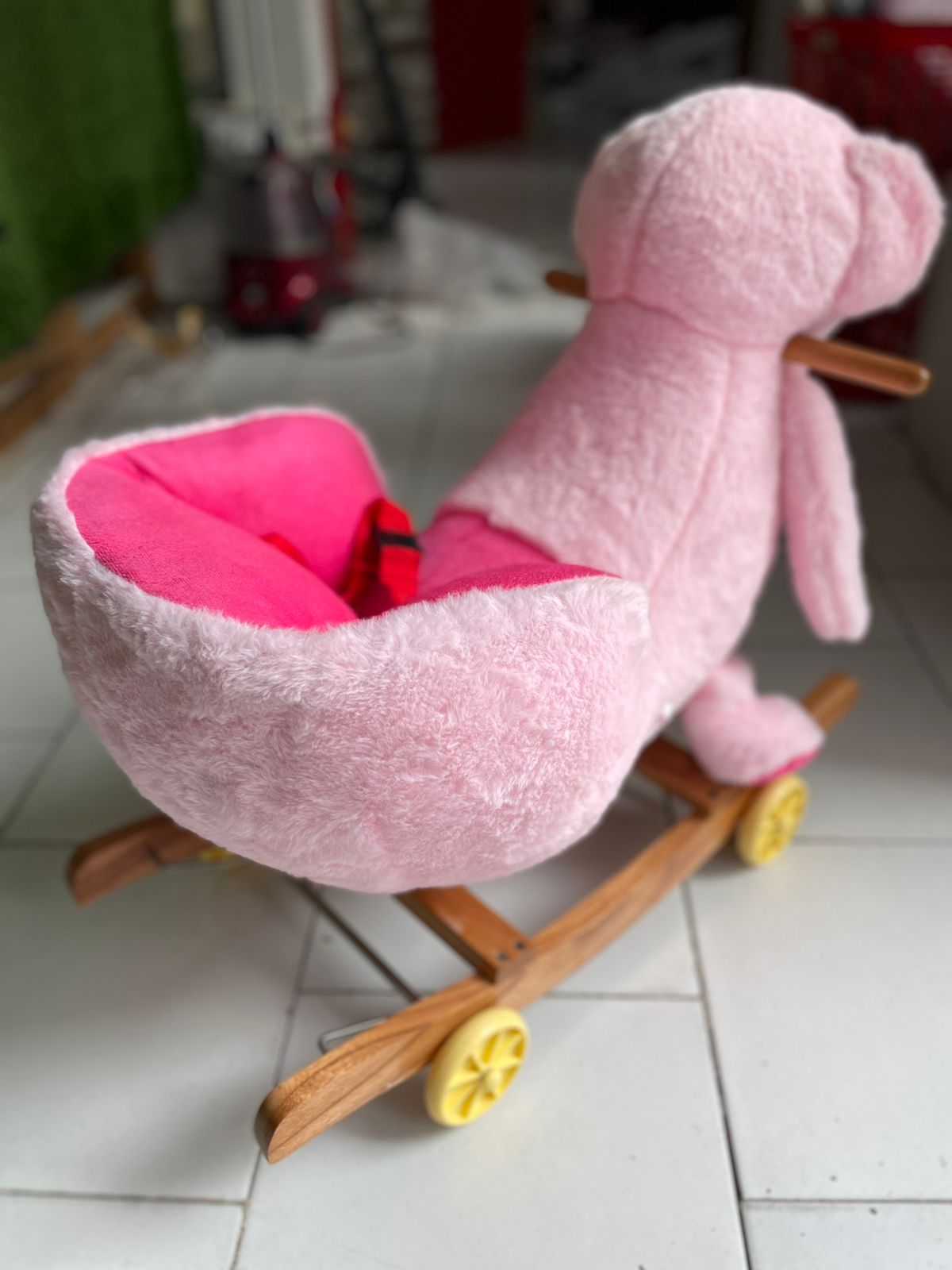 2in1 ride Rocker for Children Pink Bear-BZ