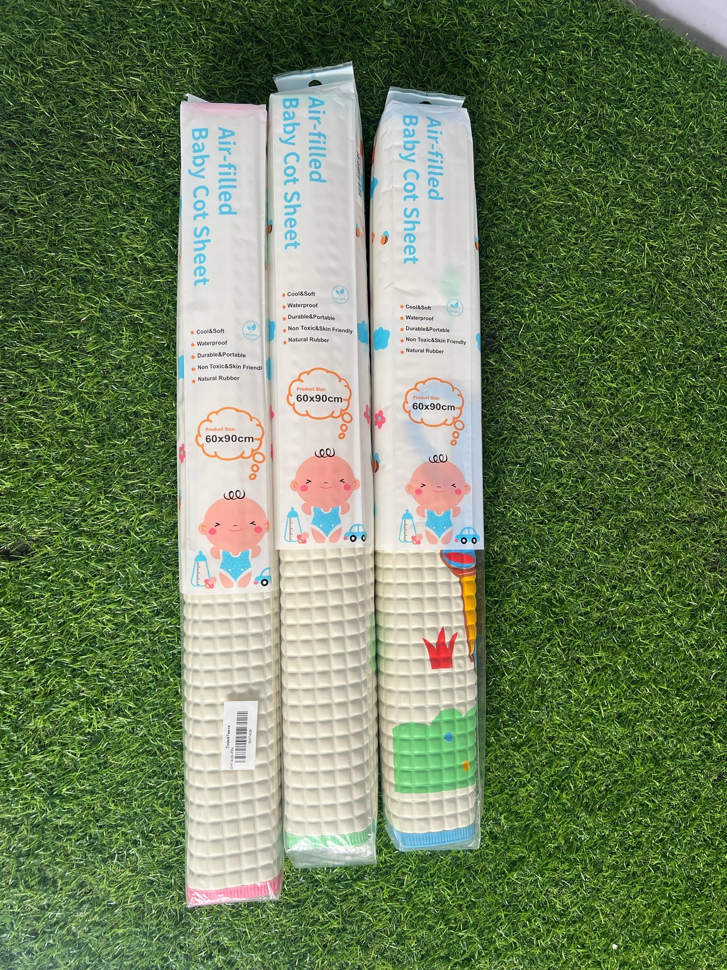 Premium Air-Filled Rubber Cot Sheet 60cm X 90cm