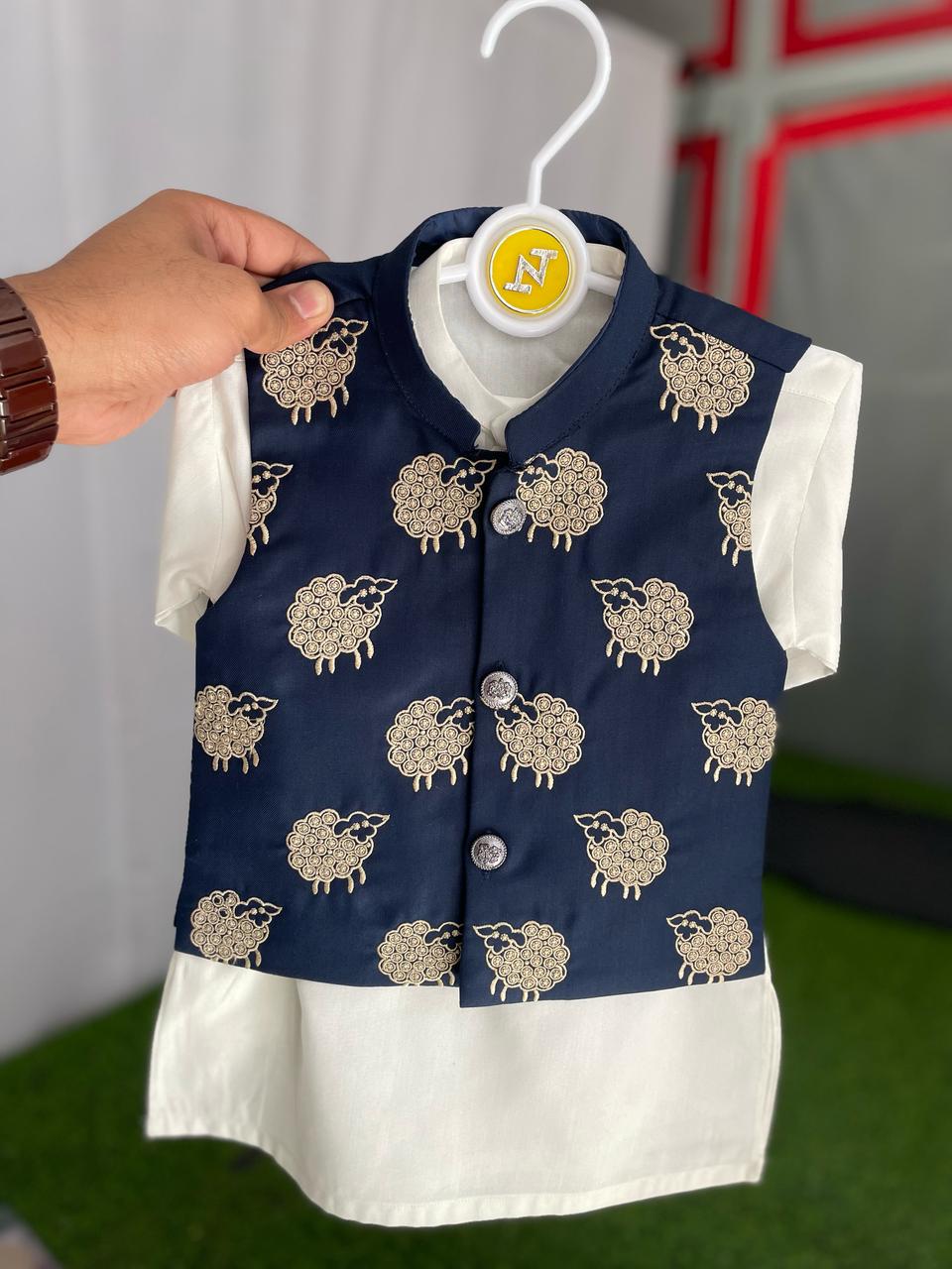 Blue Sheep 3 Piece Eastern Dress  (6-36M)