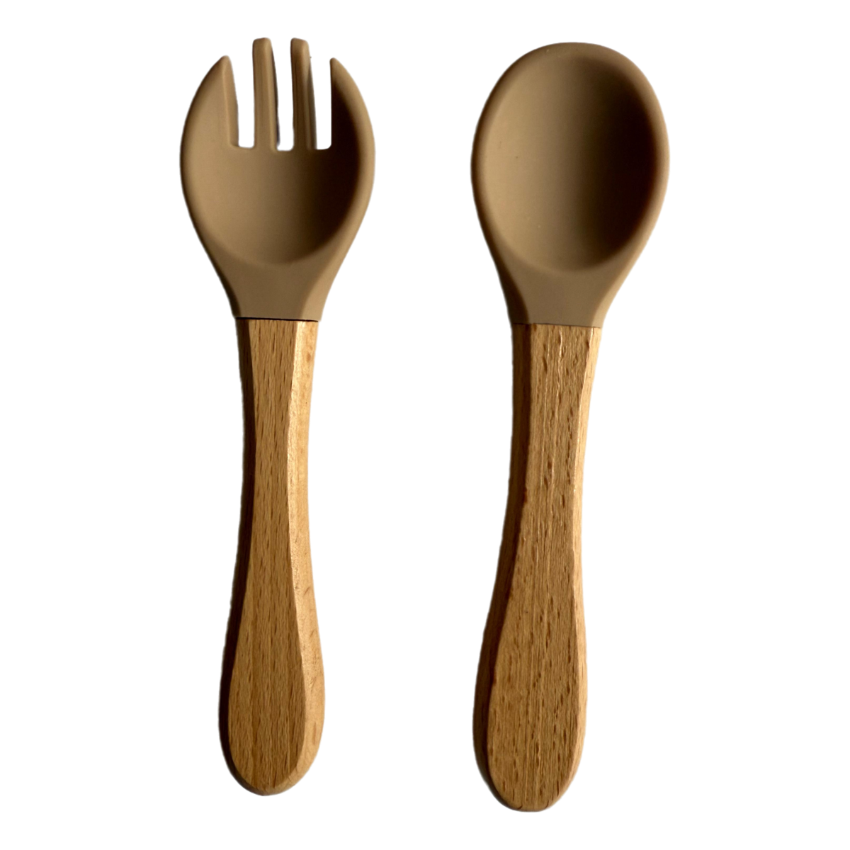 Silicone Wooden Spoon+Fork