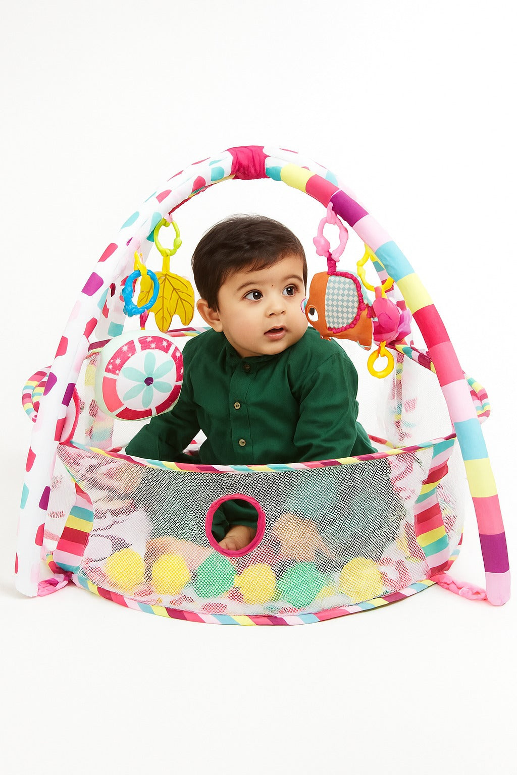 3-in-1 Baby Play Gym & Play Area With Musical Rattle & Balls