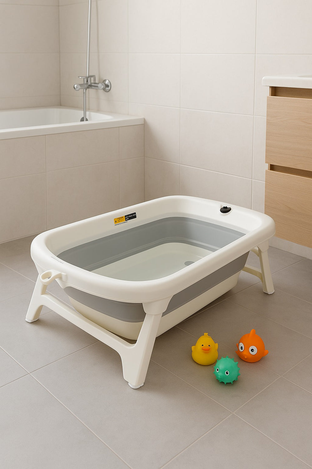 Imported Deluxe Large Baby Bather With Thermometer - 6011