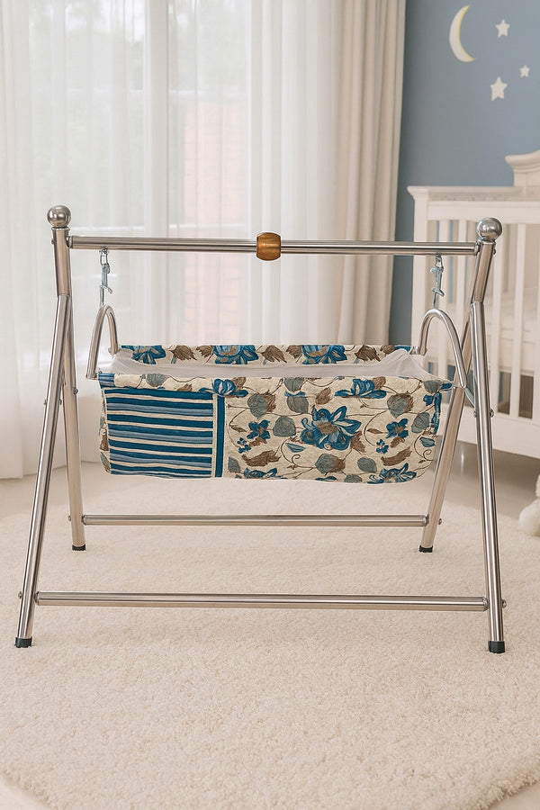 Stainless Steel Baby Jhulangi With Mosquito Net