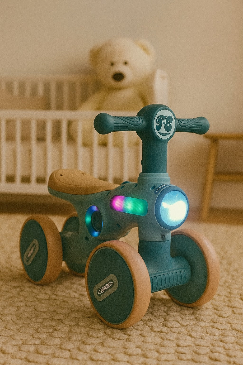 Toddler Fiber Push-On Bike With Lights and Music-BZ-F8