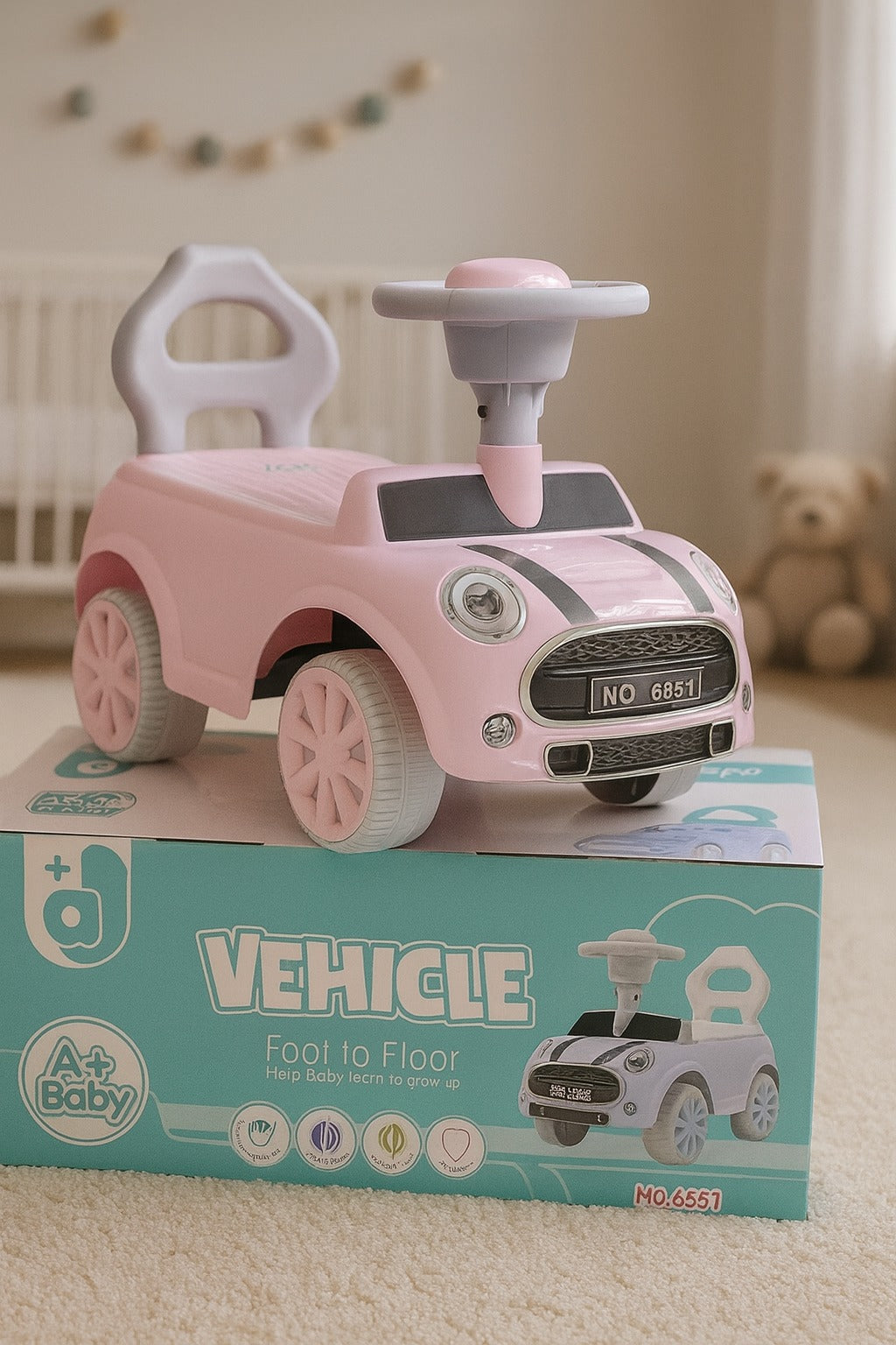 Foot To Floor Push On Sliding Car-BZ-6551