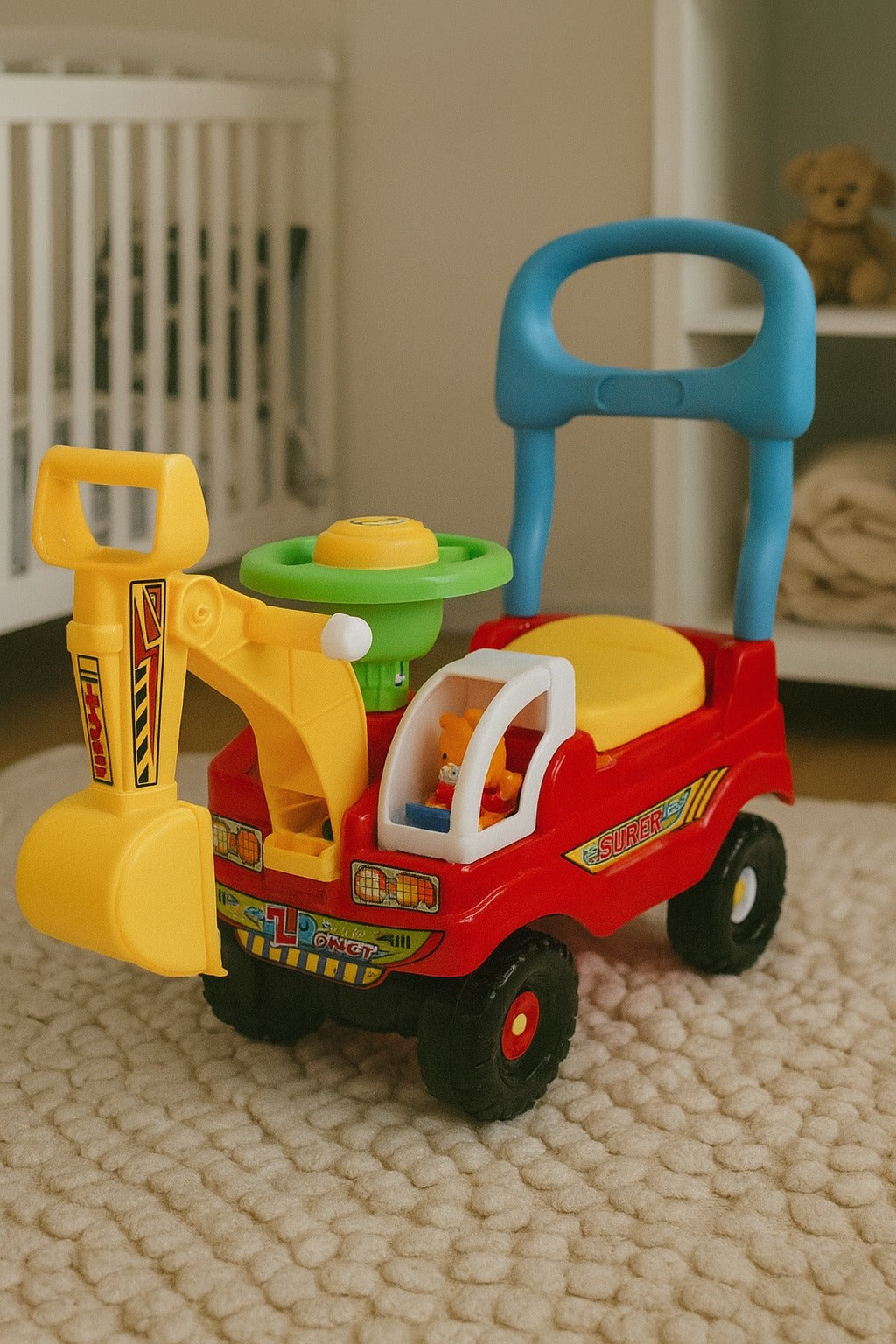 A+ B Baby Excavator Theme Push-on Car - BZ-7608