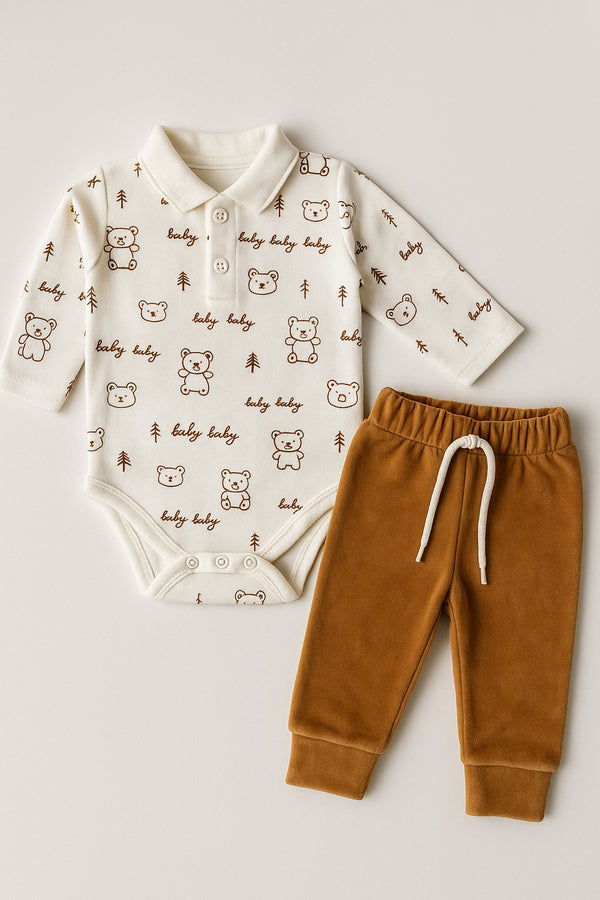 2 piece Winter Romper + Trouser Set (0-18M)
