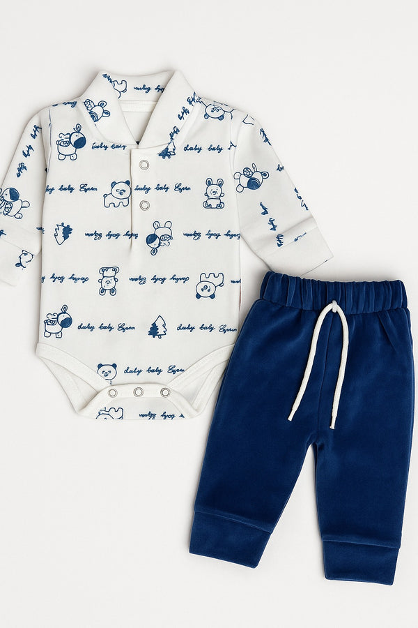 2 piece Winter Romper + Trouser Set (0-18M)