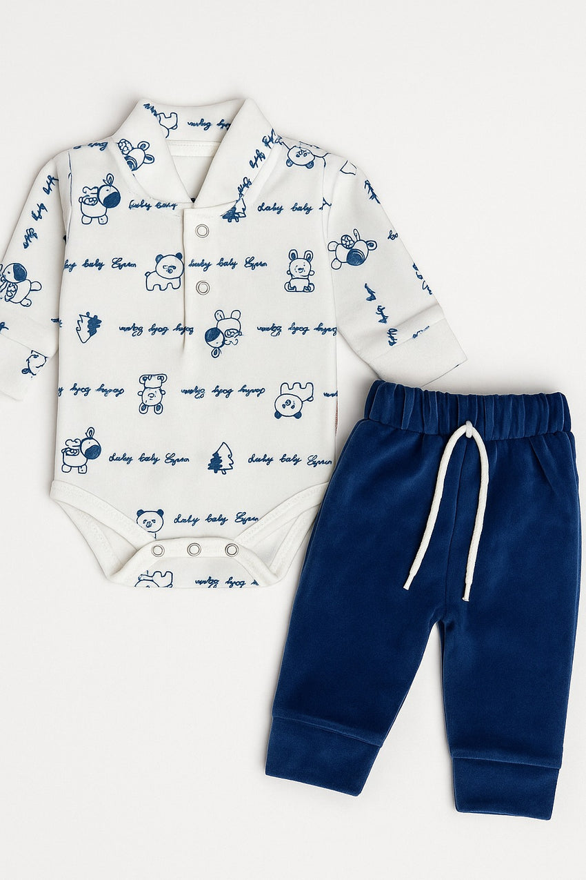 2 piece Winter Romper + Trouser Set (0-18M)