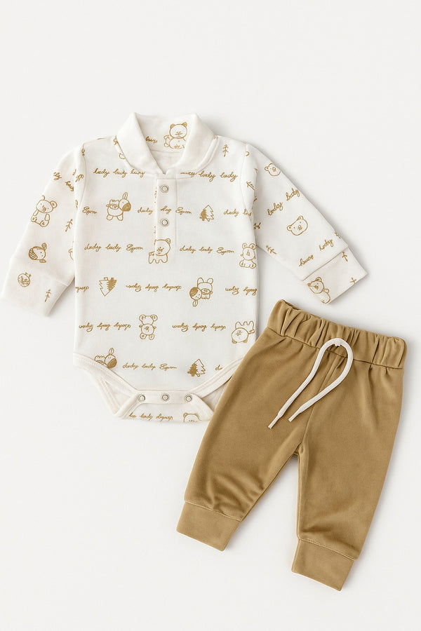 2 piece Winter Romper + Trouser Set (0-18M)