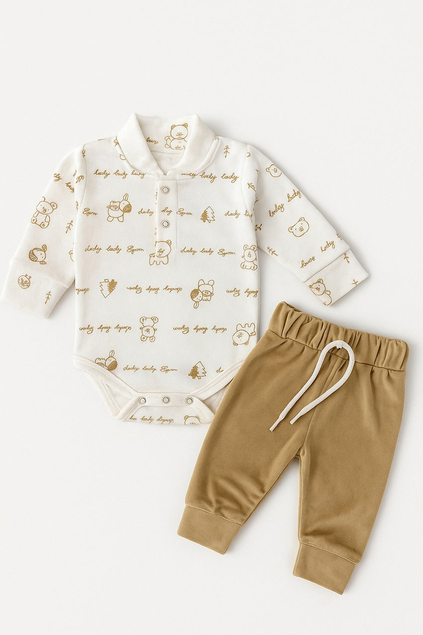 2 piece Winter Romper + Trouser Set (0-18M)