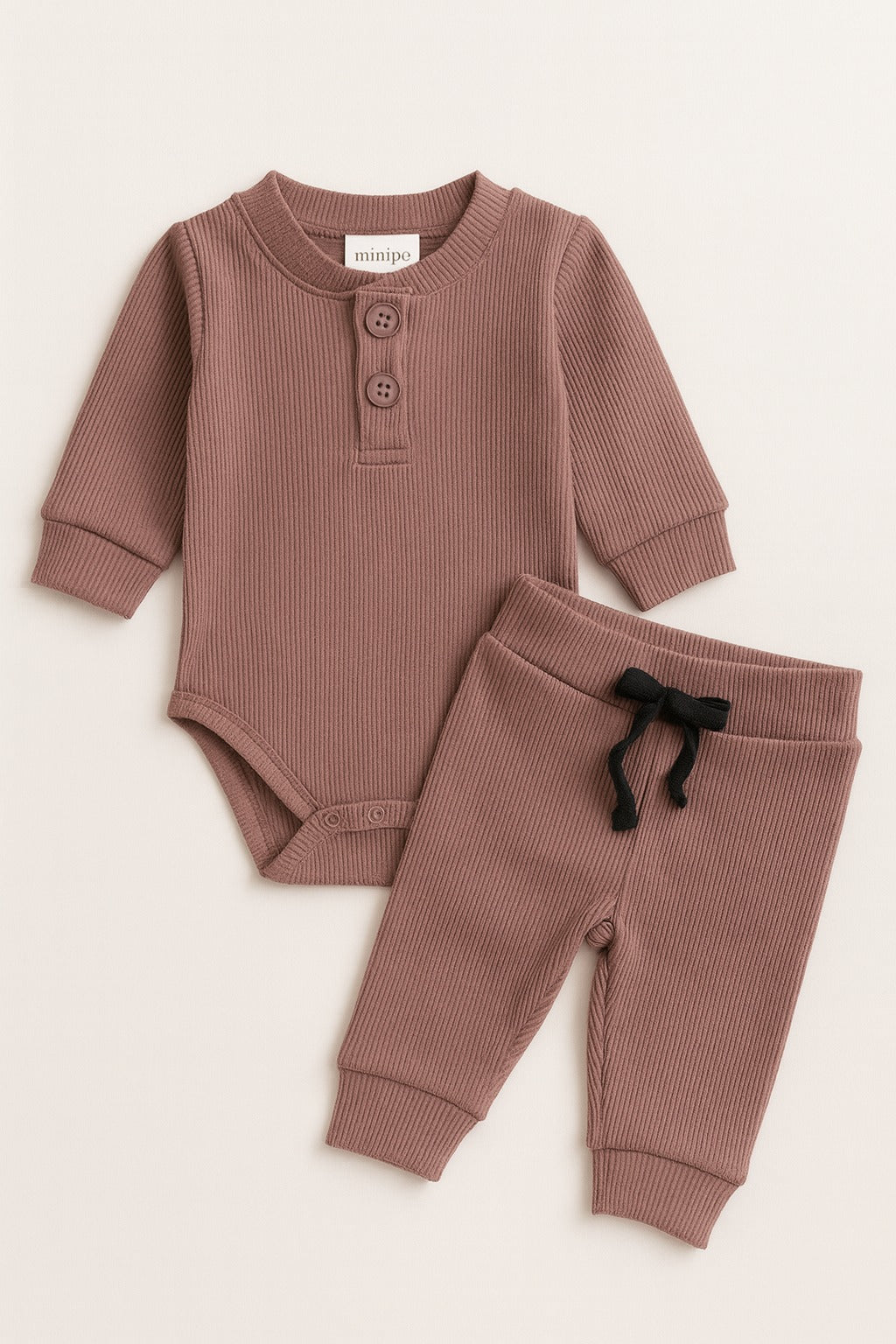 2-pc Ribbed Bodysuit + Trouser Set (3-36M)