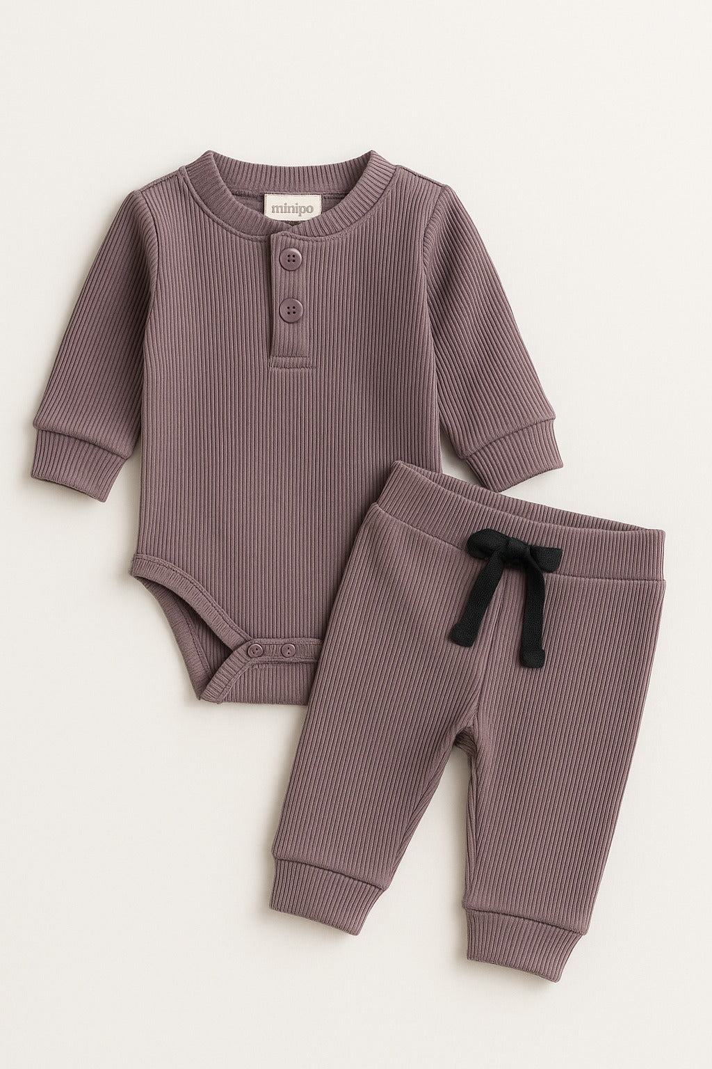2-pc Ribbed Bodysuit + Trouser Set (3-36M)