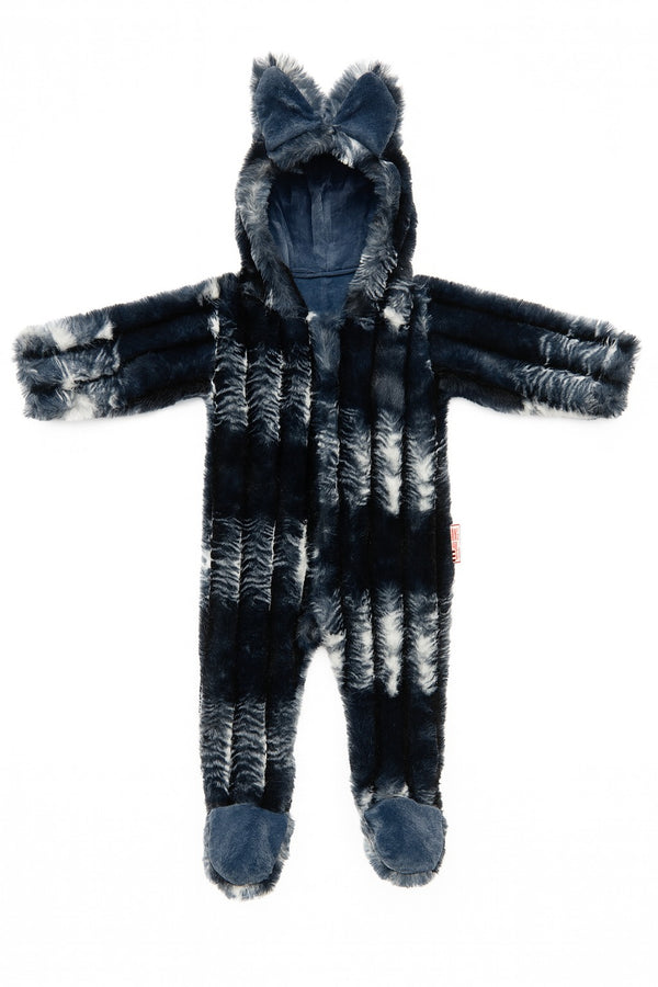 Footed Fur Romper (0-12M)