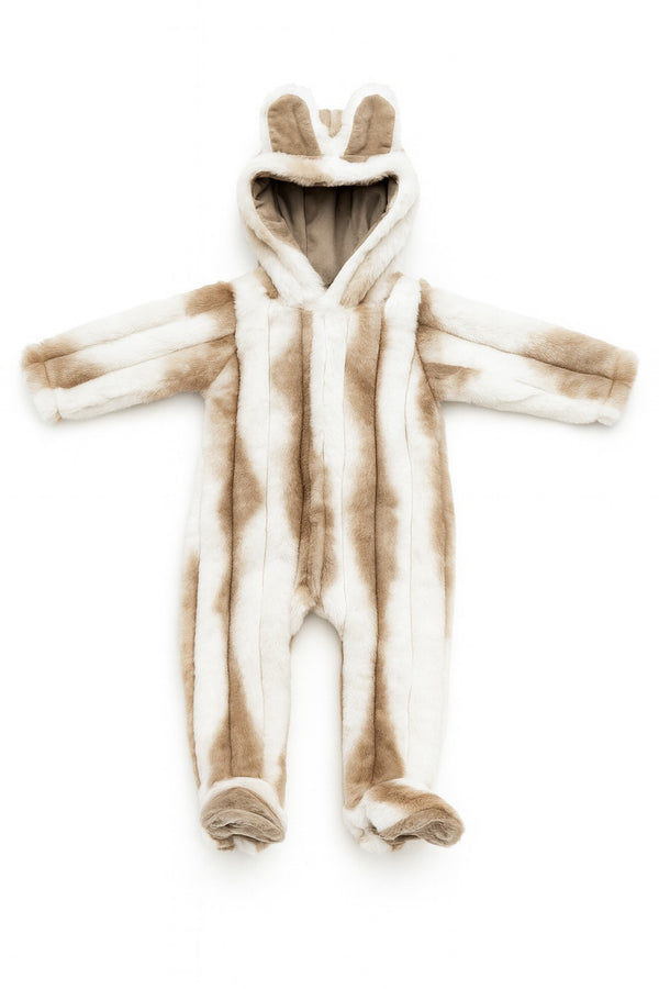 Footed Fur Romper (0-12M)