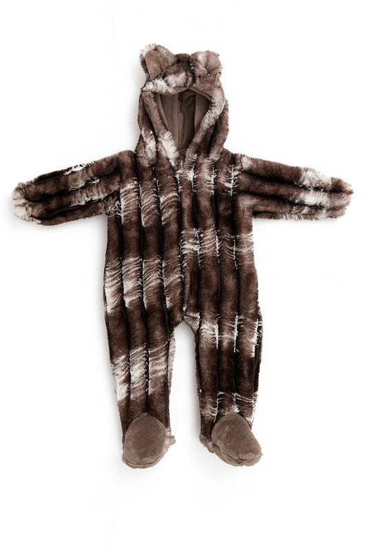 Footed Fur Romper (0-12M)