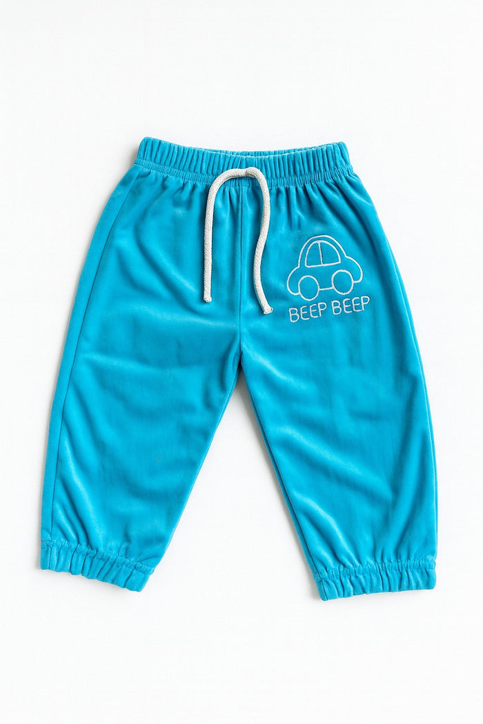 Velvet Trouser (9-24M) - Sky Blue