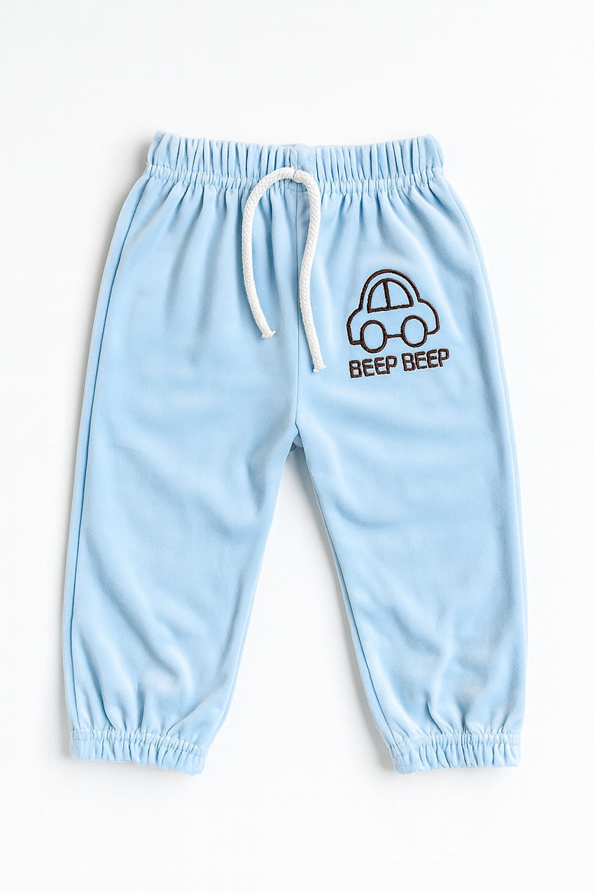 Velvet Trouser (9-24M) - Light Blue