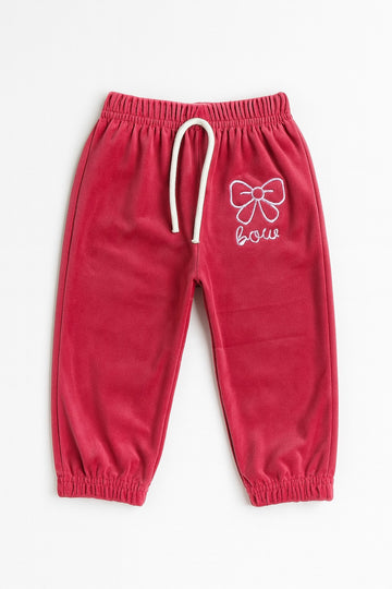 Velvet Trouser (9-24M) - Red