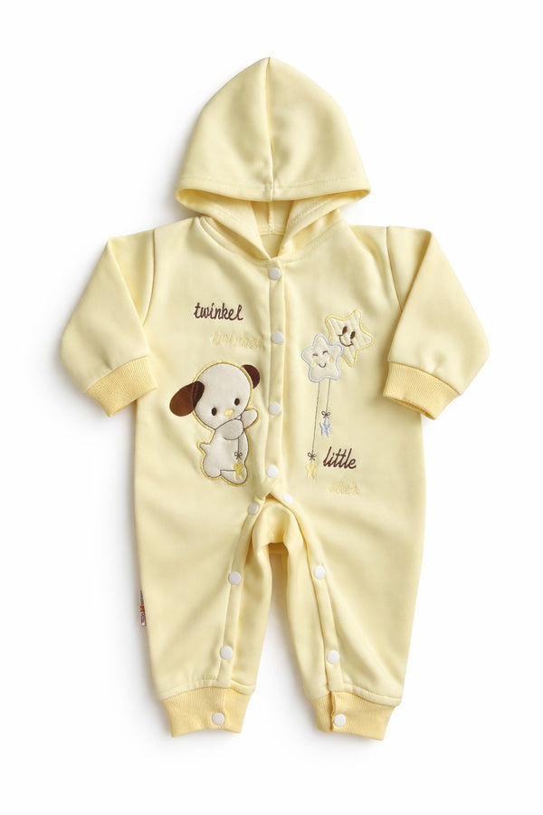 Winter Silky Romper With Hood (0-12M)