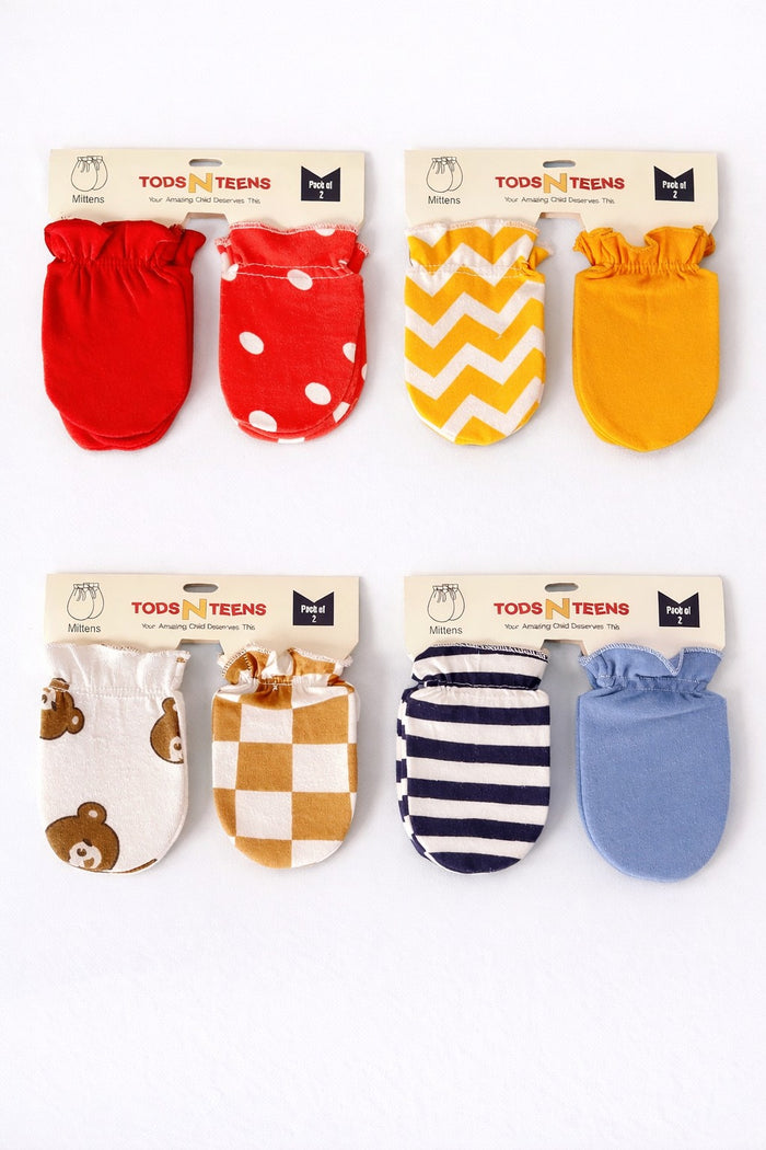 Pack of 2 Cotton Mittens