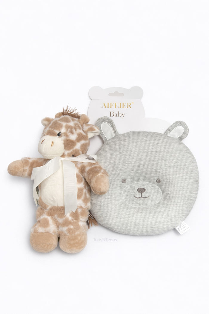 Plush Head Shaping Pillow with Stuff Toy